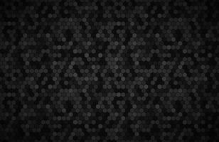 Dark widescreen background with hexagons with different transparencies Modern black geometric design Simple vector illustration