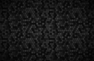 Dark widescreen background with hexagons with different transparencies Modern black geometric design Simple vector illustration