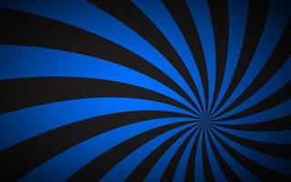 Black and blue spiral background Swirling radial pattern Abstract vector illustration