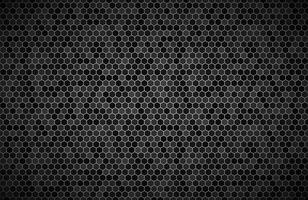 Dark widescreen background with hexagons with different transparencies Modern black geometric design Simple vector illustration