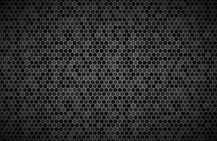 Fondo de pantalla ancha oscura con hexágonos con diferentes transparencias diseño geométrico negro moderno simple ilustración vectorial vector