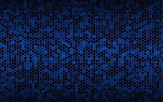 Fondo de pantalla ancha azul oscuro con hexágonos con diferentes transparencias diseño geométrico moderno simple ilustración vectorial vector