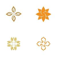 mandala flor remolino logo icono diseño vectorial vector