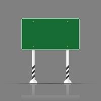 Green traffic sign Road board sign vector
