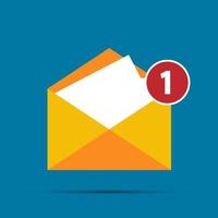 icono de correo nueva notificación por correo electrónico estilo de diseño simple vector