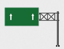 Green traffic sign Road board sign vector