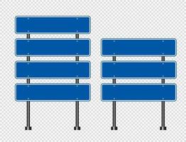 Blue traffic sign Road board sign vector