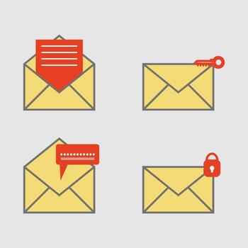 icono de correo nueva notificación por correo electrónico estilo de diseño simple vector