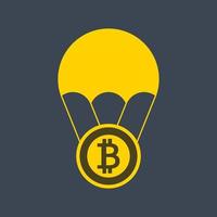 Bitcoin flat vector logo finance