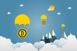 Bitcoin flat vector logo finance