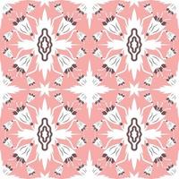 Floral folk damask pattern Fantasy flowers Floral geometric fantasy vector