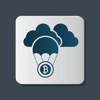 Bitcoin flat vector logo finance