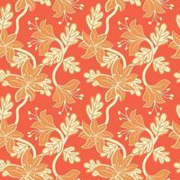 Floral folk damask pattern Fantasy flowers Floral geometric fantasy vector