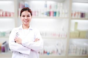 Pharmacist holding stethoscope photo