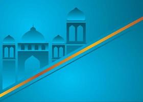 Eid mubarak and ramadan kareem islamic background vector