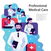 Medical Care Poster Vector Illustration