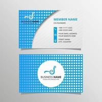 Gradient Geometric Business Card Template With Square Pattern vector