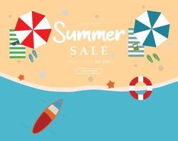 Summer Sale Social Media Post Template vector