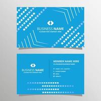 Abstract Blue Geometric Business Card Template With Diagonal Shapes vector