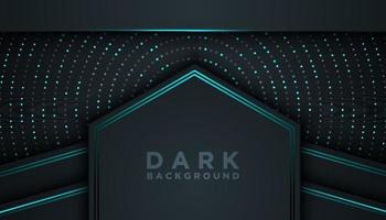 Dark abstract background with overlap layers Luxury design concept vector