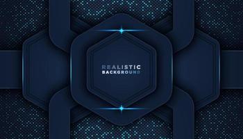 Dark abstract background with overlap layers Luxury design concept vector