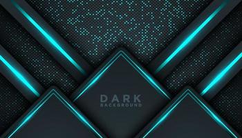 Dark abstract background with overlap layers Luxury design concept vector