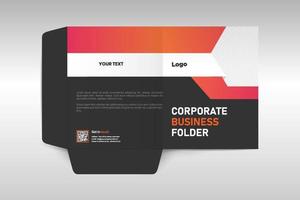 Elegant corporate folder template vector