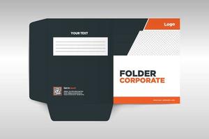 Elegant corporate folder template vector