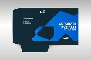 Elegant corporate folder template vector