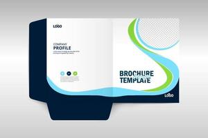 Elegant corporate folder template vector