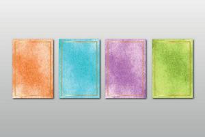 Set of watercolor hand painted background texture aquarelle abstract emerald backdrop horizontal template vector