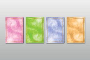 Set of watercolor hand painted background texture aquarelle abstract emerald backdrop horizontal template vector