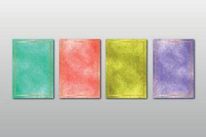 Set of watercolor hand painted background texture aquarelle abstract emerald backdrop horizontal template vector