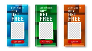 Dynamic squares stories background vector
