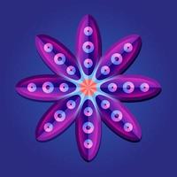 This is violet a geometric polygonal mandala in the form of a star vector