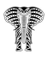 Elephant isolated front view vector