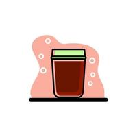 Diseño de ilustración de vector conceptual de icono de bebida de café