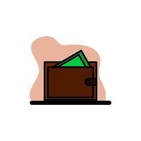 Brown Wallet Icon Conceptural Vector Illustration Design