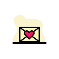 Love Letter Icon Conceptual Vector Illustration Design