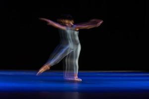 The abstract movement of the dance photo