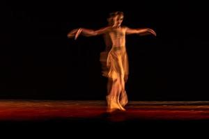 The abstract movement of the dance photo