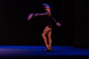 The abstract movement of the dance photo