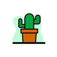 Diseño de ilustración de vector conceptual de icono de cactus