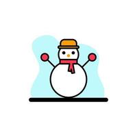 Snowman Vector Icon Illustration Design