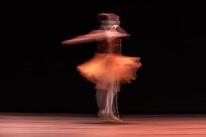The abstract movement of the dance photo