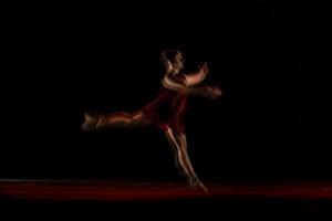 The abstract movement of the dance photo