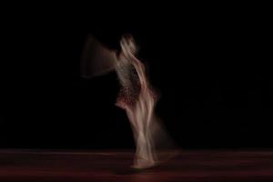 The abstract movement of the dance photo