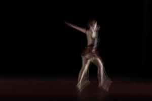 The abstract movement of the dance photo