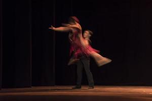 The abstract movement of the dance photo