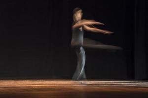 The abstract movement of the dance photo